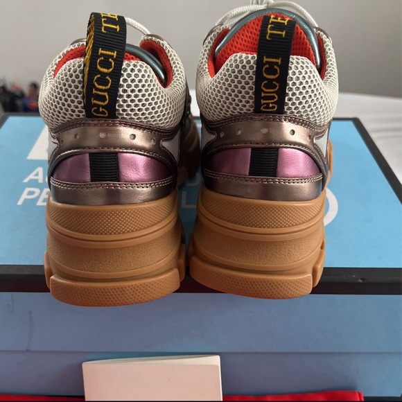 NWT ~ Gucci FlashFleck Metallic Sneakers ~ - Picture 4 of 6